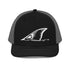 White Redfish Tail Embroidered Trucker Cap for Outdoor Style - Adjustable Comfort and Classic Fit